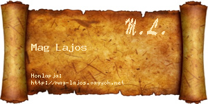 Mag Lajos névjegykártya