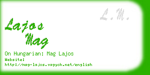 lajos mag business card